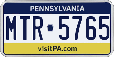 PA license plate MTR5765