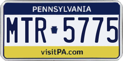 PA license plate MTR5775