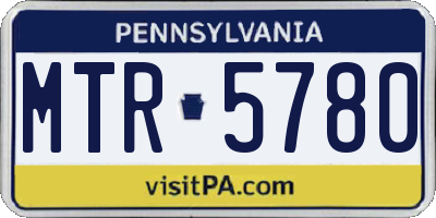 PA license plate MTR5780