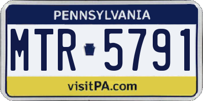 PA license plate MTR5791