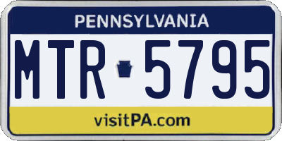 PA license plate MTR5795
