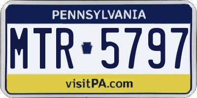 PA license plate MTR5797