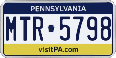 PA license plate MTR5798