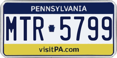 PA license plate MTR5799
