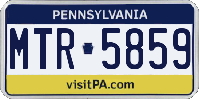 PA license plate MTR5859