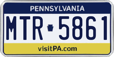 PA license plate MTR5861