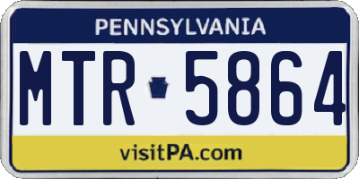PA license plate MTR5864
