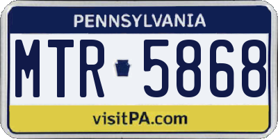 PA license plate MTR5868