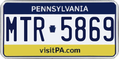 PA license plate MTR5869