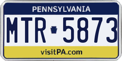PA license plate MTR5873