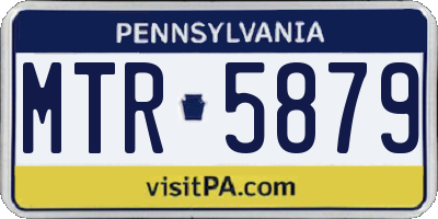 PA license plate MTR5879