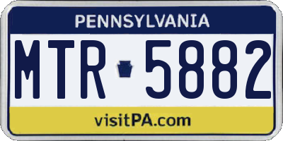 PA license plate MTR5882