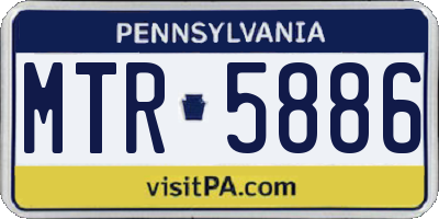 PA license plate MTR5886