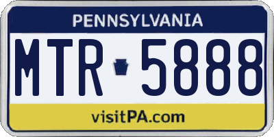 PA license plate MTR5888