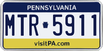PA license plate MTR5911