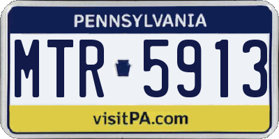 PA license plate MTR5913