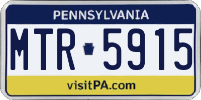 PA license plate MTR5915