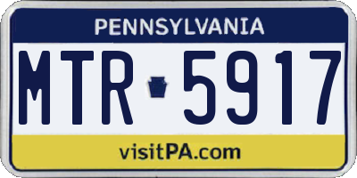 PA license plate MTR5917