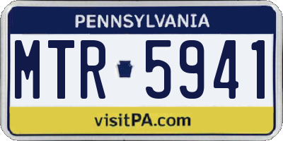 PA license plate MTR5941
