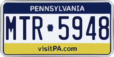 PA license plate MTR5948