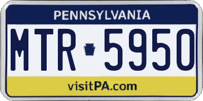 PA license plate MTR5950