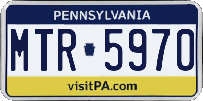 PA license plate MTR5970