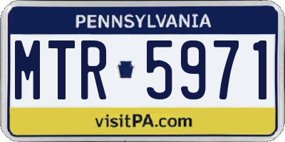 PA license plate MTR5971