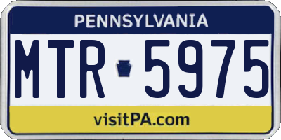 PA license plate MTR5975