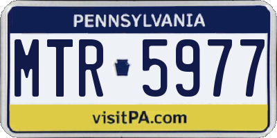 PA license plate MTR5977