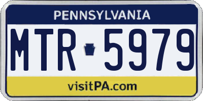 PA license plate MTR5979