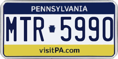 PA license plate MTR5990