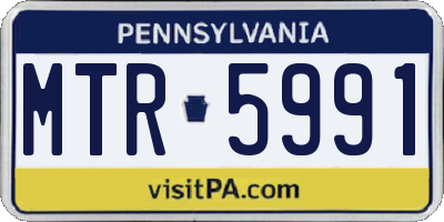 PA license plate MTR5991
