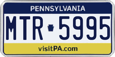 PA license plate MTR5995