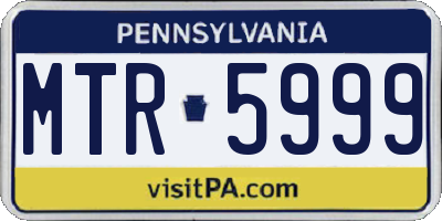 PA license plate MTR5999