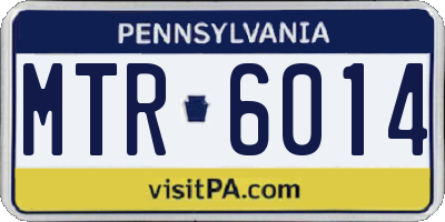 PA license plate MTR6014