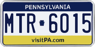 PA license plate MTR6015