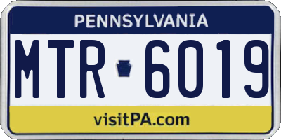 PA license plate MTR6019