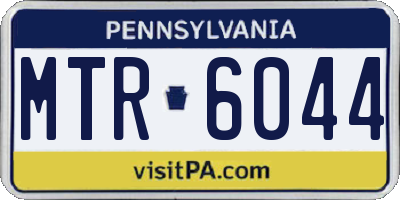 PA license plate MTR6044