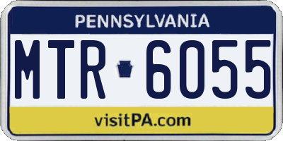PA license plate MTR6055