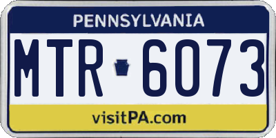 PA license plate MTR6073
