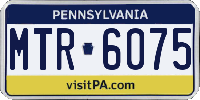 PA license plate MTR6075