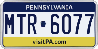 PA license plate MTR6077