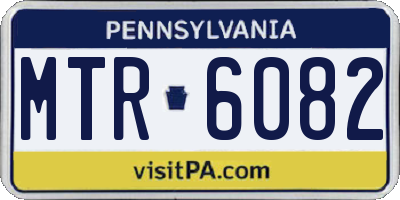 PA license plate MTR6082