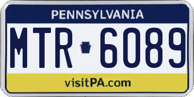 PA license plate MTR6089
