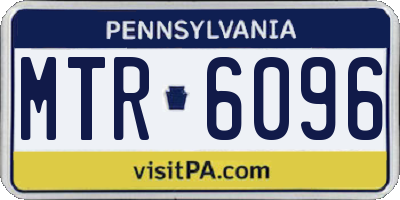 PA license plate MTR6096