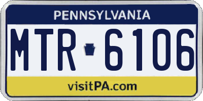 PA license plate MTR6106