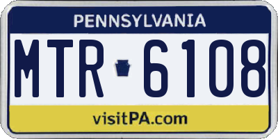 PA license plate MTR6108