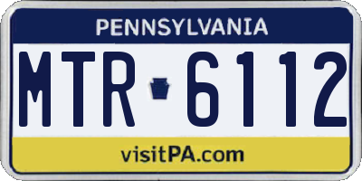PA license plate MTR6112