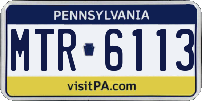 PA license plate MTR6113