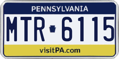PA license plate MTR6115